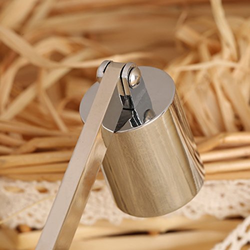bowarepro Kerzenlöscher mit langem Griff, glockenförmiger Edelstahl-Kerzenlöscher Stab, Kerzenzubehör zum Auslöschen von Flammen und Kerzen sicher löschen silber - Image 8