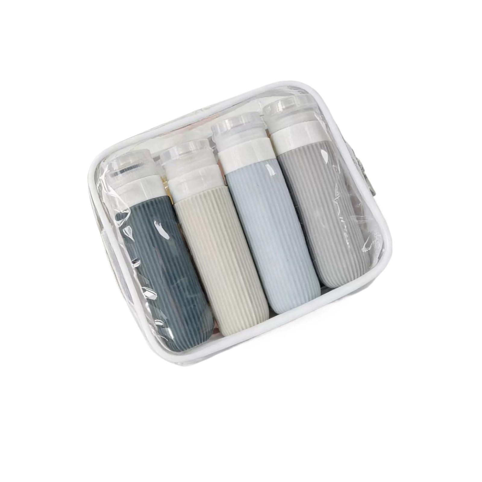 SKPVPOKOYL Silicone Storage Bottle Travel Set Shampoo Cosmetic Lotion Dispenser(Blue90ml)