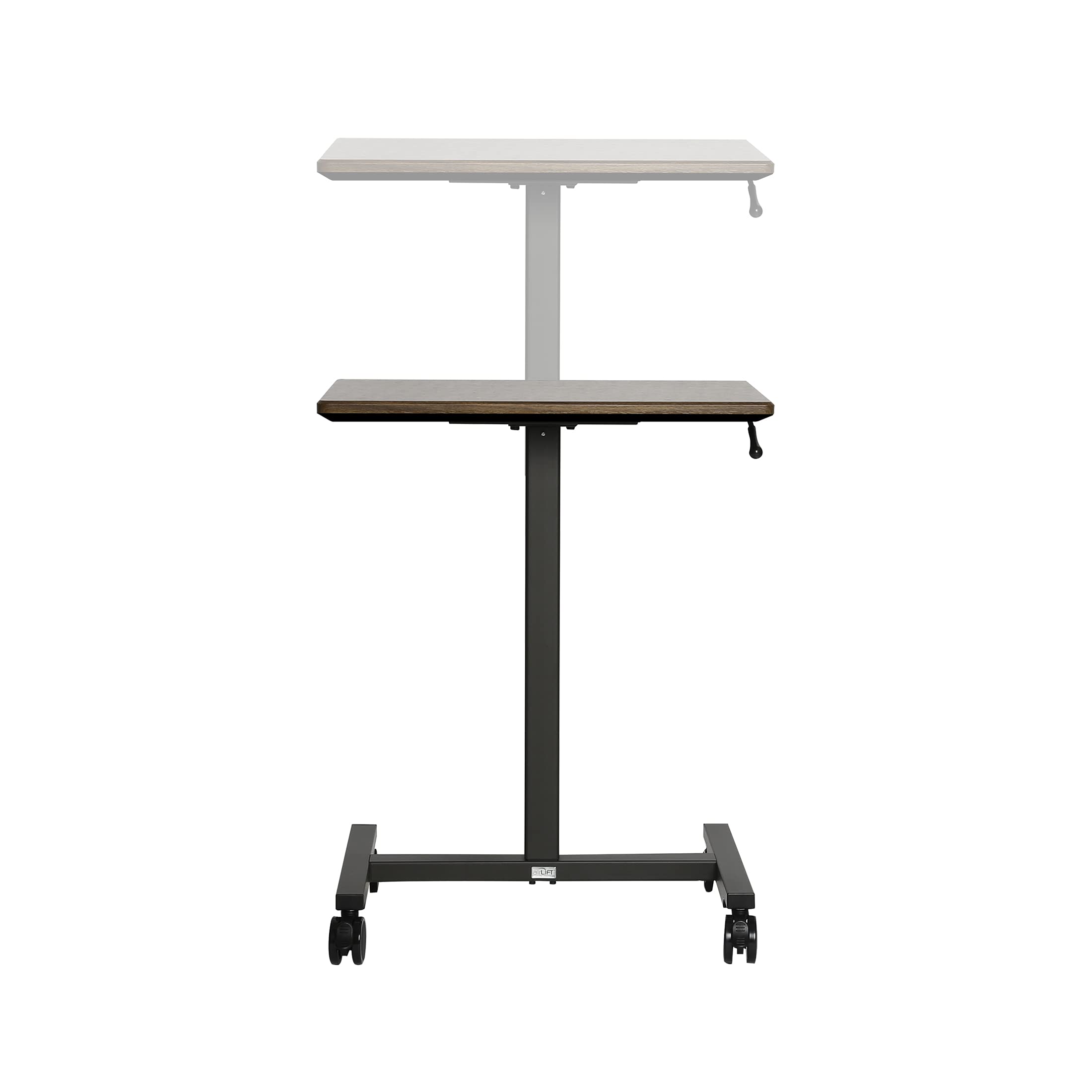 Seville Classics Airlift mobilny stół stojący z pneumatyczną regulacją wysokości, wysokość od 74,4 do 110,4 cm, klon