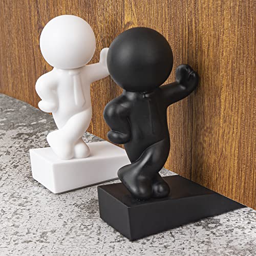 Omoojee Niedlicher Türstopper, 2 Stück dekorativer Buddy-Türstopper, effektiv, um Ihre Tür offen zu halten, schwarz und weiß Omoojee Niedlicher Türstopper, 2 Stück dekorativer Buddy-Türstopper, effektiv, um Ihre Tür offen zu halten, schwarz und weiß