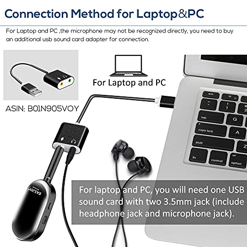 Draadloze Lavalier Microfoon systeem draadloze Lapel clip on Mic Micro oplaadbare draadloze zender ontvanger voor iPhone iPad Smartphone Camera Laptop opnemen YouTube Interview Vlog - Image 7