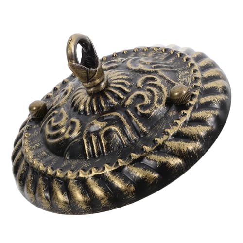 Kisangel Vintage Chandelier Ceiling Plate Retro Canopy Cover in Gold Iron Steel Zinc Alloy Ceiling Light Hook for Decorative Hanging Fixtures in Cafes Bars Restaurants