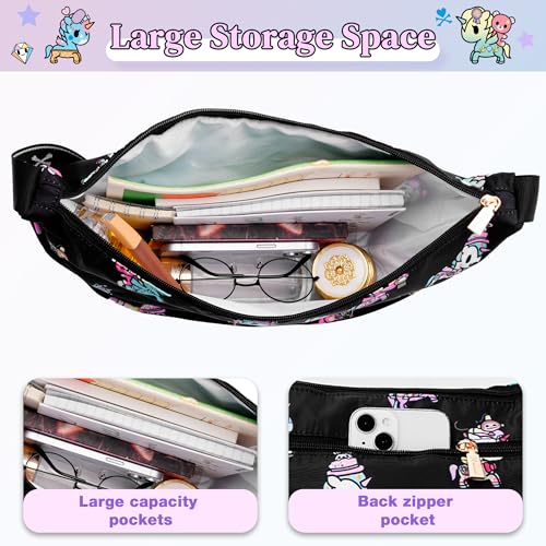 Image of Tokidoki Unicorno Nylon Crossbody Bag Cartoon Shoulder Bag for Women Phone Bag Purse Wallet Credit Card Gift for Women Girls