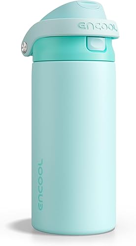 Miniatura 40 de ENCOOL - Botella aislante para agua, acero inoxidable con pajilla, mantiene el frío, tapa abatible de un solo toque, sin Bisfenol A, a prueba de