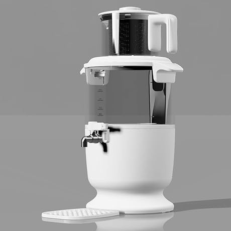BARITON Electric Samovar Tea Maker, 3.3 Liter Capacity, Great for Tea Lovers (White Finish)