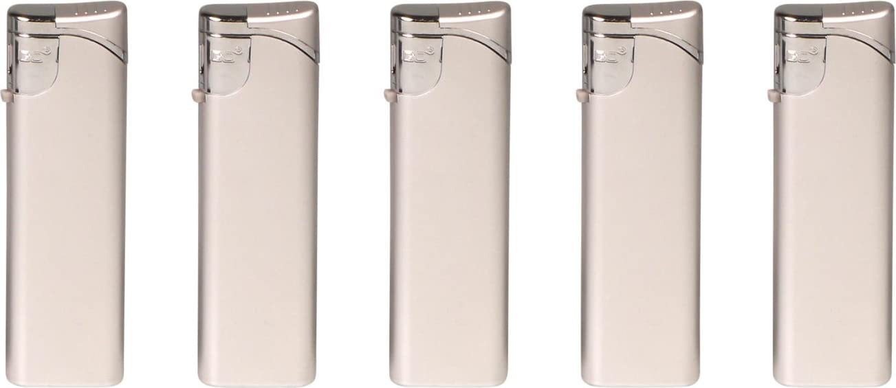 Simoneto Piezo Reusable Lighter Silver Plastic Pack of 50