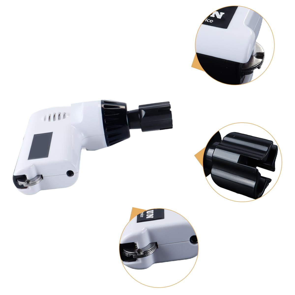 Outil de réglage pour réparation de guitare, enrouleur de cordes, coupe-cordes, câble USB, temps de charge de 2 à 5 heures (blanc)