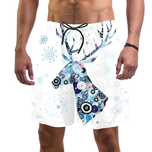 Maillots de bain pour hommes short de plage séchage rapide motif élan animaux