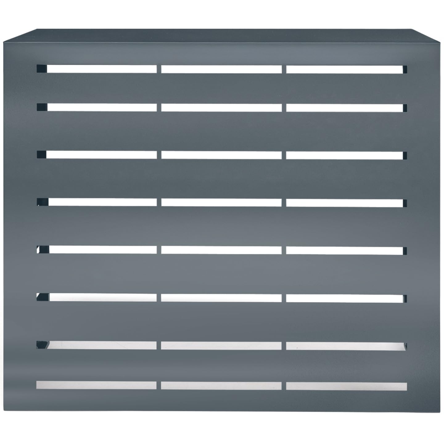 IDMarket - Copertura per condizionatore d'aria in metallo grigio carbone per unità esterna 95 x 48 x 80 cm
