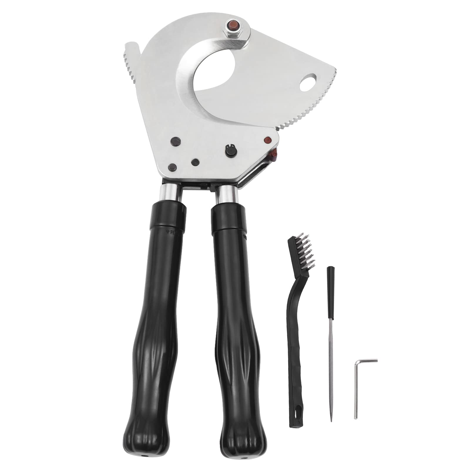 Cusansk J75 Ratchet Cable Wire Cutter, Heavy Duty Cable Wire Cutter With Telescopic Handle, Ratcheting Cable Cutter Tool For Cutting Copper Aluminum Armored Cables