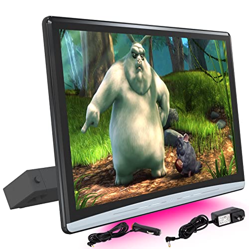 13.3 Inch 4K Android 11 Car Headrest Video Player, 2G+32G Rear Seat Car TV with 2.4G/5G WiFi, Car Headrest Screen Support Phone Wireless Connection Mirror Link, HDMI in+Out/Bluetooth/FM/USB