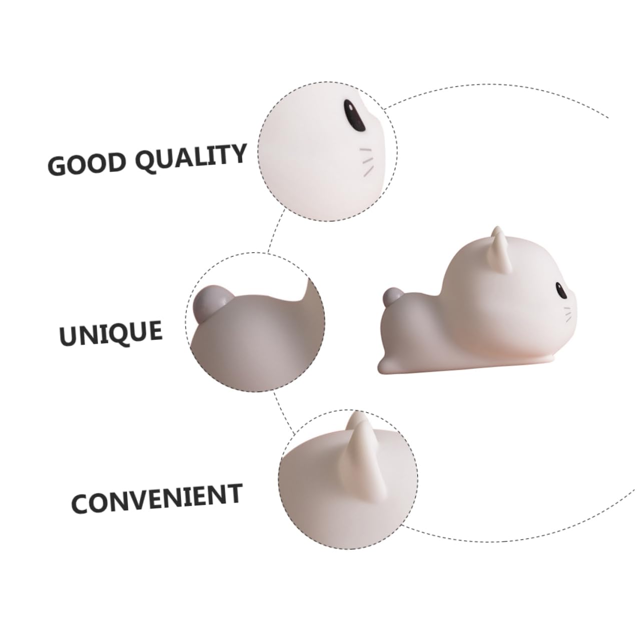 Homoyoyo 1pezzi Lampada Notturna Usb Forma Di Gatto Controllo Delle Carezze Luce Da Notte Decorativa Per Scrivania e Stanza