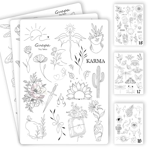 Feuille d'entraînement au tatouage peau silicone lignes fines blanche