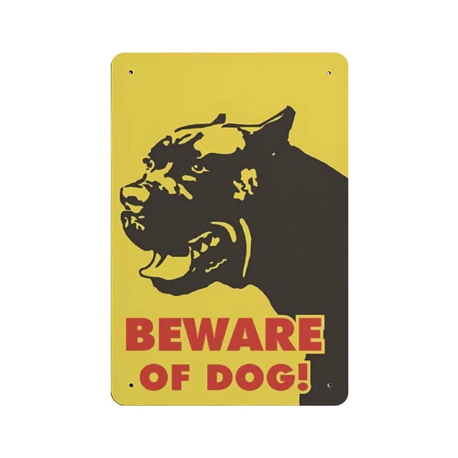 Metal Tin Sign Beware of Dog Vintage Tin Poster Metal Sign Wall Decoration Country Kitchen Home Garage Decor 12"x8"
