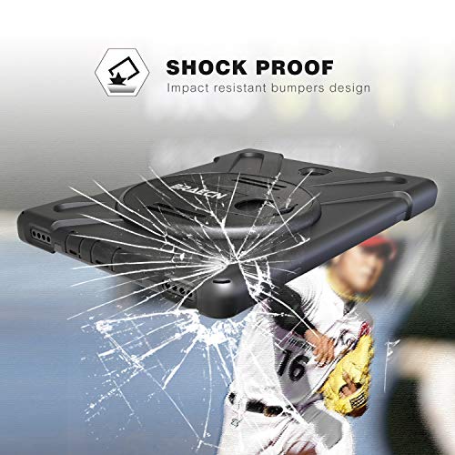 BRAECN Case for Samsung Galaxy Tab S4 10.5, [Shoulder strap] [Hand Strap] [Rototating Kickstand] Heavy Duty Shock-proof Protecitve Case for Galaxy Tab S4 10.5 2018 Model SM-T830/T835/T837, Black - Image 4