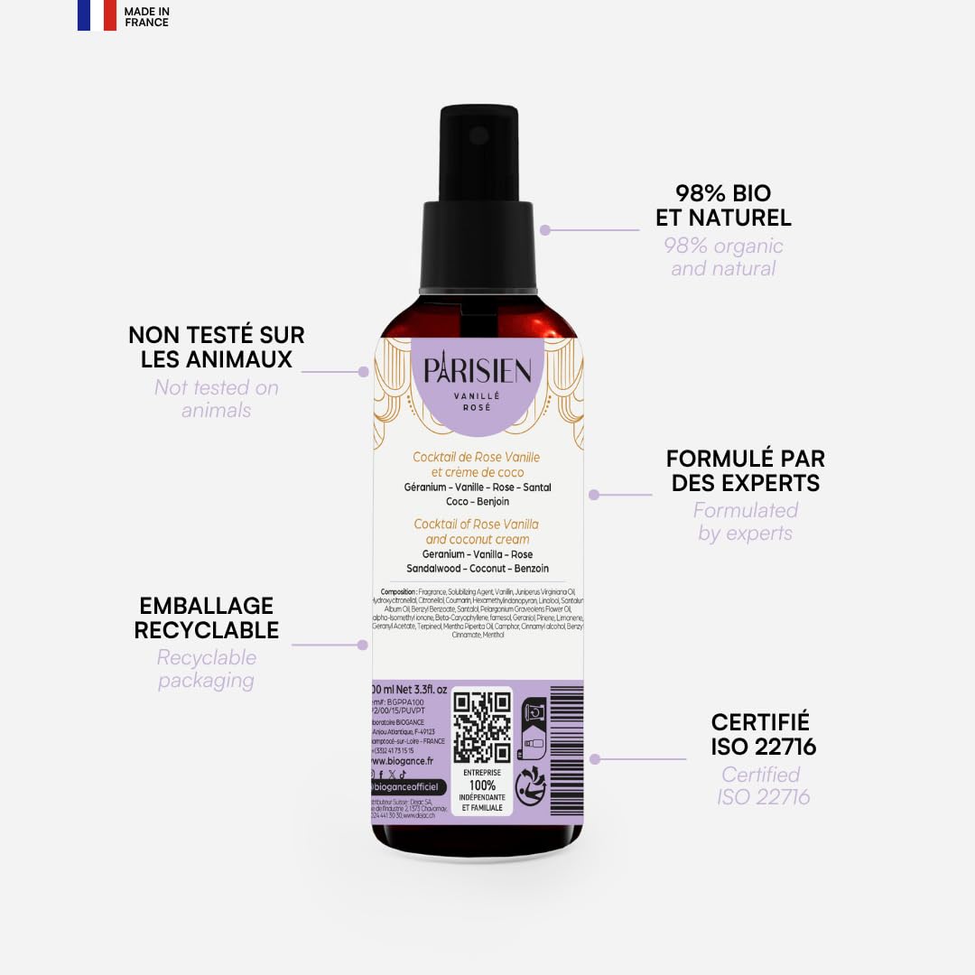 BIOGANCE - parfum Parisian sans alcool