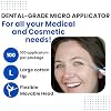 Disposable Micro Applicator Micro Brush for Makeup, Eyelash Extension, Lash and Mascara Application for Personal Care (100 Count (Pack of 1), Blue (L))