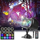 クリスマス ハロウィン プロジェクターライト 屋外休日 18 HD 効果 (3D 海の波 & パターン) 防水 RF リモートコントロールタイマー 屋内ホリデーパーティー ホームガーデンデコレーション