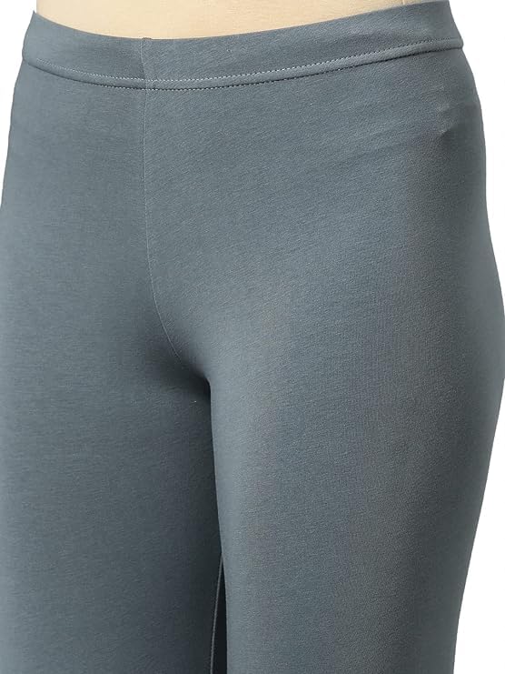 Image of Women Cotton Solid Belt Ankle Length Legging Four Way Lycra Leggings