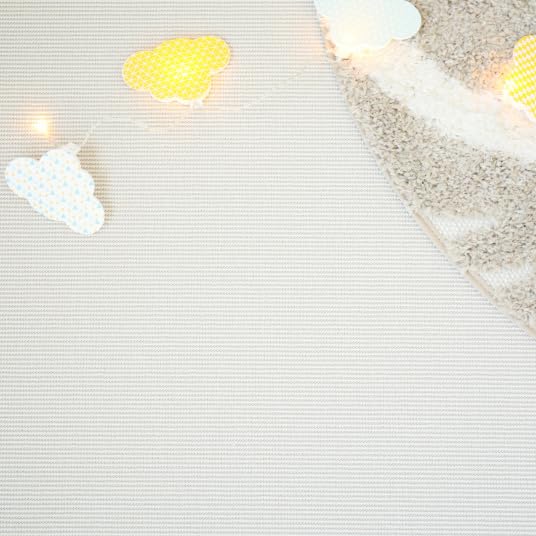 Decoweb Moquette Tissé Plat - Mahé - Blanc - Rouleau de 4m x 2m