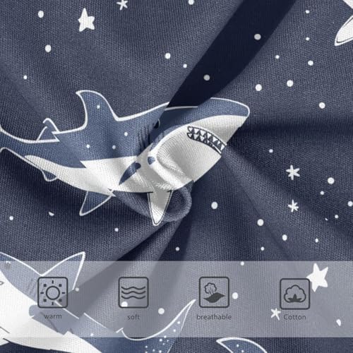 Wusikd Cute Sharks Girls' Underwear Cotton Stars Girls Briefs Soft Toddler Underwear 2T3