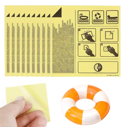 BCHKO 10 pezzi Riparazione gonfiabili, Impermeabile, Toppe Piscina, Riparazione Piscina, Potente, Elastica, Toppa 6.5 * 6.5 cm, Adatta per Tende da Campeggio, gommoni, salvagenti anulari e ombrelloni