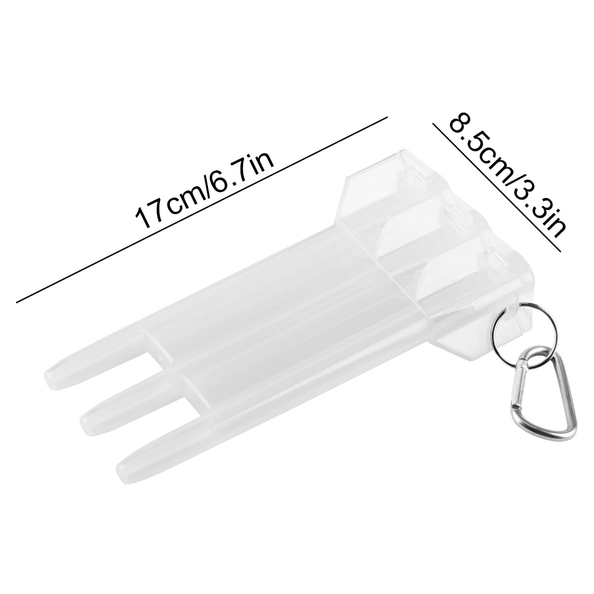 Thyonta Portable Clear Dart Case 1 Pcs Universal ABS Plastic Dart Carrying Case with Key-Locking Clasp as an Accessory for Darts Team Games(White) - Image 2