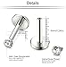ORAZIO 6 Pairs 18G 6-8MM Stainless Steel Ear Studs Lip Ring for Men and Women Nose Piercing CZ Inlaid