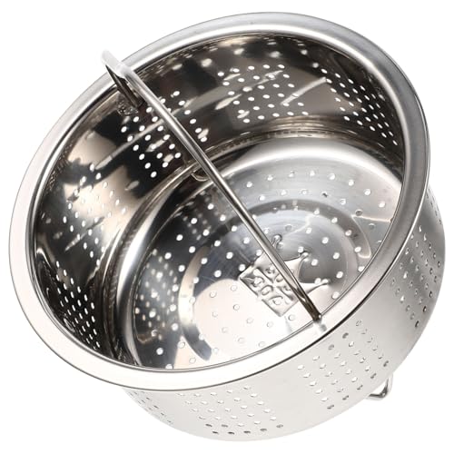 iplusmile Canasta de Vapor Inoxidable Cesta Vaporera para Verduras y Arroz Mango Ergonómico para Cocción al Vapor Olla Arrocera y Microondas