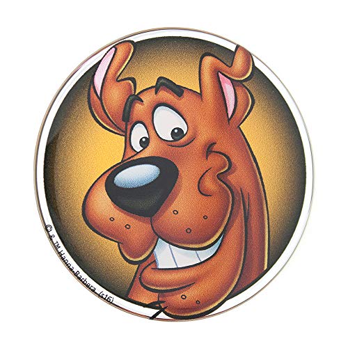 Image of Fan Emblems Smiling Scooby Domed Round Logo Car Decal - Automotive Resin Coated Scooby-Doo Sticker