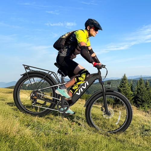 Image of Vivi ACE01 Electric Bike for Adults,26 inch x 4.0 Fat Tire Ebike,1500W Peak Motor Torque Sensor Electric Mountain Bike, 25+ Top MPH Electric Bicycle with 48V 15AH Battery, Hydraulic Brake, SGS UL2849