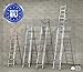 Escalera 3 Tramos Transformable Profesional de Aluminio Triple Tijera con Tramo Extensible...