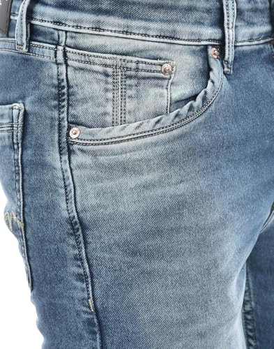 Image of Numero Uno Men's Light Blue Skinny-Fit Sustainable Jeans