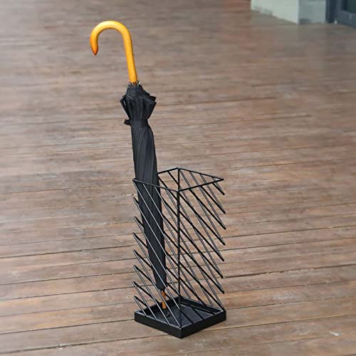 Support de parapluie en fer géométrique avec plateau pour entrée