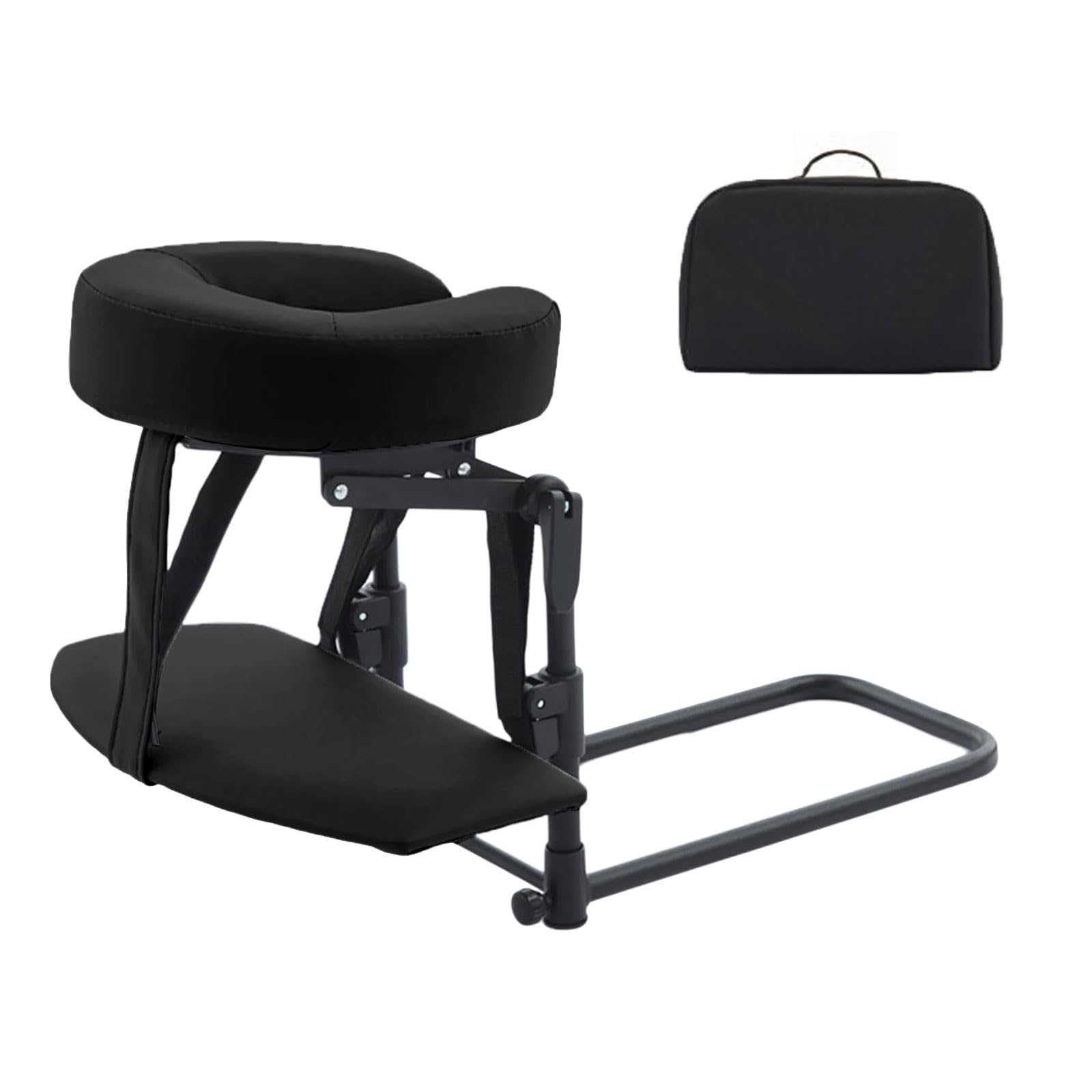 Ergonomischer Massage-Kopfstützenrahmen, 180 Grad faltbar, für den Heimgebrauch, verstellbarer faltbarer Kopf mit Memory-Schaum-Tragetasche für Bettmassage