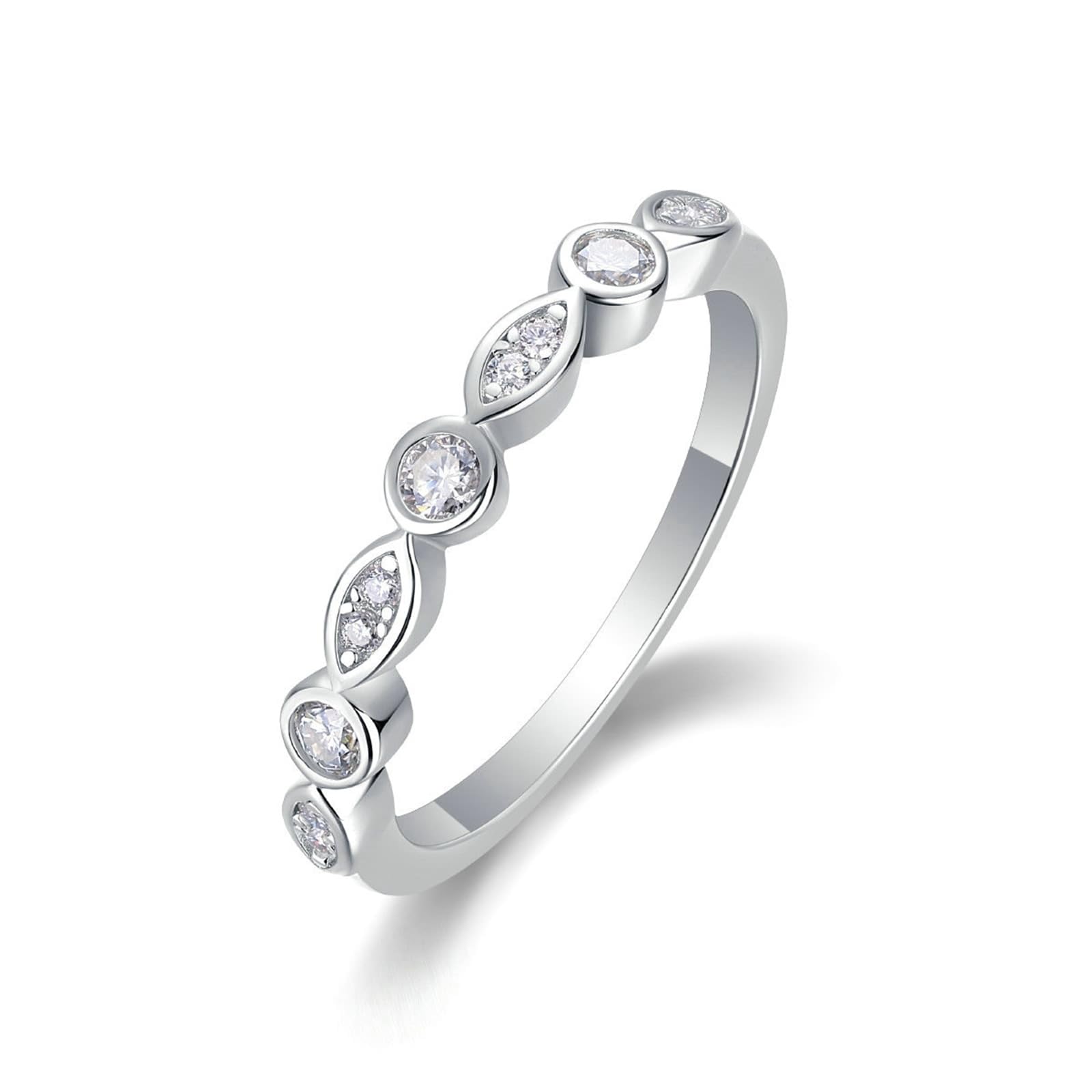 Au 375/585/750 obrączki ślubne z żółtego złota, nieskończoność, pierścionki dla par z prawdziwym moissanitem, złoto 9K/14K/18K, rozmiar 47-65