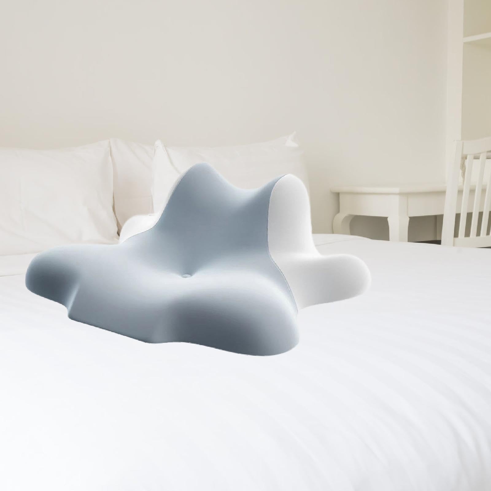 Cuscino in memory foam per dormire, sdraiarsi, sdraiarsi, per dormire, schiena, addominali, uomini/donne, accessori da letto, supporto cervicale, ergonomico, (blu)