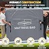 Mattress Bags for Moving and Storage, BETU Twin Mattress Protector Waterproof Mattress Cover with 8 Heavy Duty Handles and Zipper Extra Thick Moving Supplies for Dorm Bed Reusable (77x42x13.5 Grey)