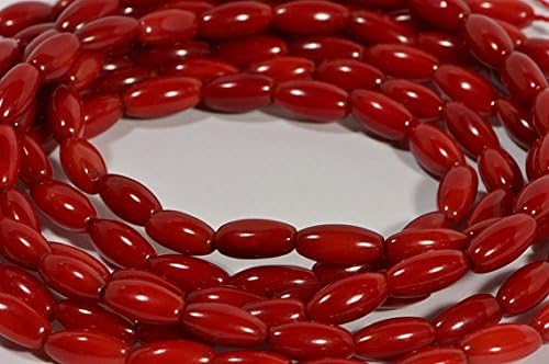 red coral 8x4mm 16" inch strand beads jewelry making supplies