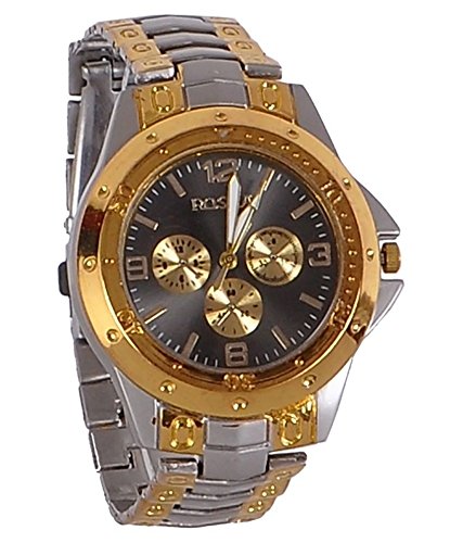 REKON Rosra Black Golden Casual Analog Watch For Boy- Men (B07BMSQWMR) Amazon Price History, Amazon Price Tracker