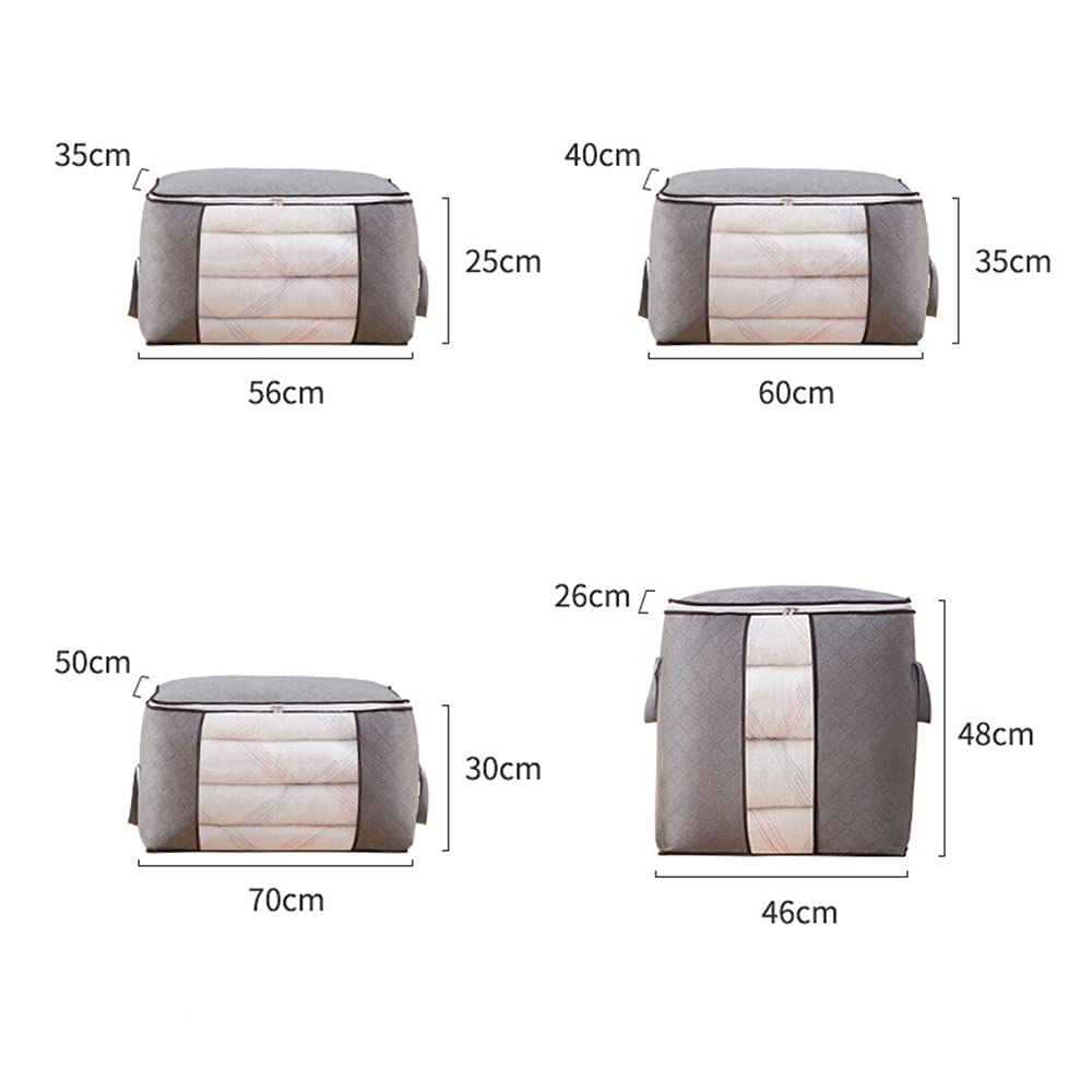 sac de rangement,Sac de rangement pour vêtements de couette, Li emballé et déplacé Sac à poussière de couette en tissu Oxford extra large-Grey Sun
