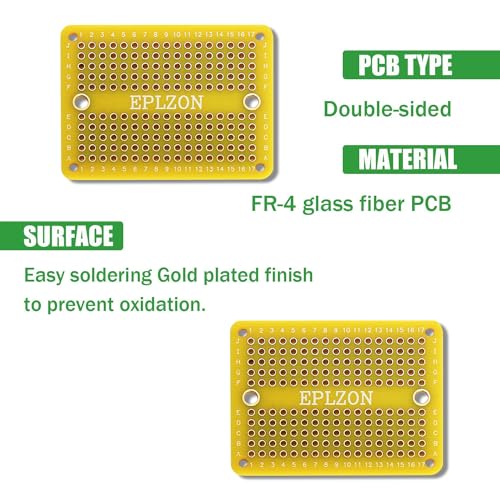 Mini carte d'expérimentation à souder 5,1 x 3,8 cm jaune pour makers de robots