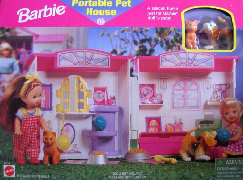 Barbie Portable Pet House - Home for Barbie's Pets (1998 Arcotoys, Mattel)