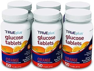 TRUEplus® Glucose Tablets, Orange Flavor - 50ct Bottle – 6 Pack