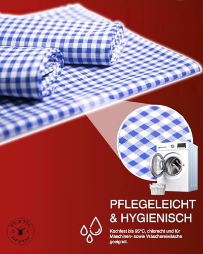 texpot Landhaus Servietten 40 x 40 cm - 6 Stück rot-weiß Kariert 5 mm Karo 100% Baumwolle – Ansicht 5