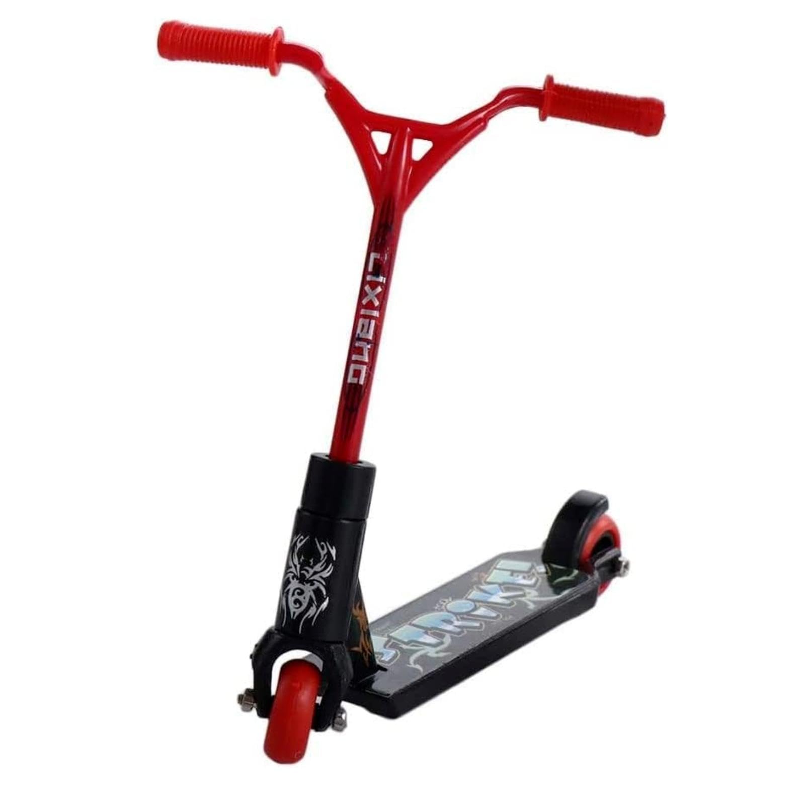 Mini scooter de dedo rojo, lindo mini monopatín de plástico para dedos de dedo deporte interactivo, accesorios de fotografía interactiva para dedos y bicicletas de dedo (1 unidad roja al azar) 3