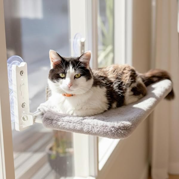 Aussie Furbaby Cordless Cat Hammock Window Perch