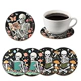 Book Club Gifts Bulk for Book Lovers,6 Pcs Book Theme Wooden Coaster for Mug Cup Tumbler,Library Decor,Cool Book Stuff for Bookworms Nerd Readers Friend Men Or Women