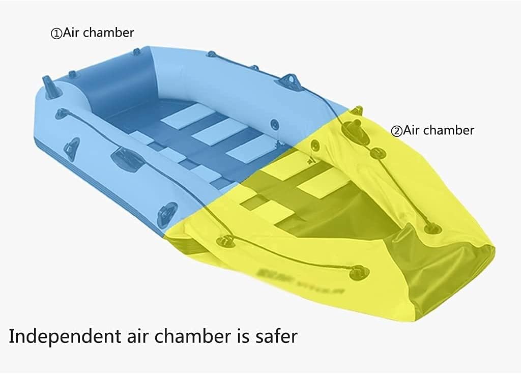 OLOTU Touring Kayak Thicken Inflatable Kayak Inflatable Boat PVC Inflatable Rowing Dinghy with 2 Aluminum Alloy Oars Hovercraft Fishing Canoe Thicken