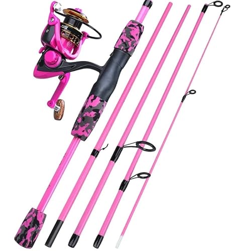 ZWCSHUU Angelruten-Set, 1,7 m Spinnrute und Spinnrolle der Serie 1000–2000, maximale Zugkraft 5 kg, for das Hechtangeln im Süßwasserbarsch Angelruten Kombi-Set(1.7m and 1000,Pink) ZWCSHUU Angelruten-Set, 1,7 m Spinnrute und Spinnrolle der Serie 1000–2000, maximale Zugkraft 5 kg, for das Hechtangeln im Süßwasserbarsch Angelruten Kombi-Set(1.7m and 1000,Pink)